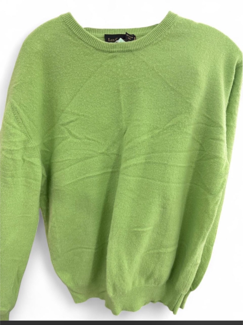 Cashmere Green Long Sleeve Top 100% Cashmere Size M